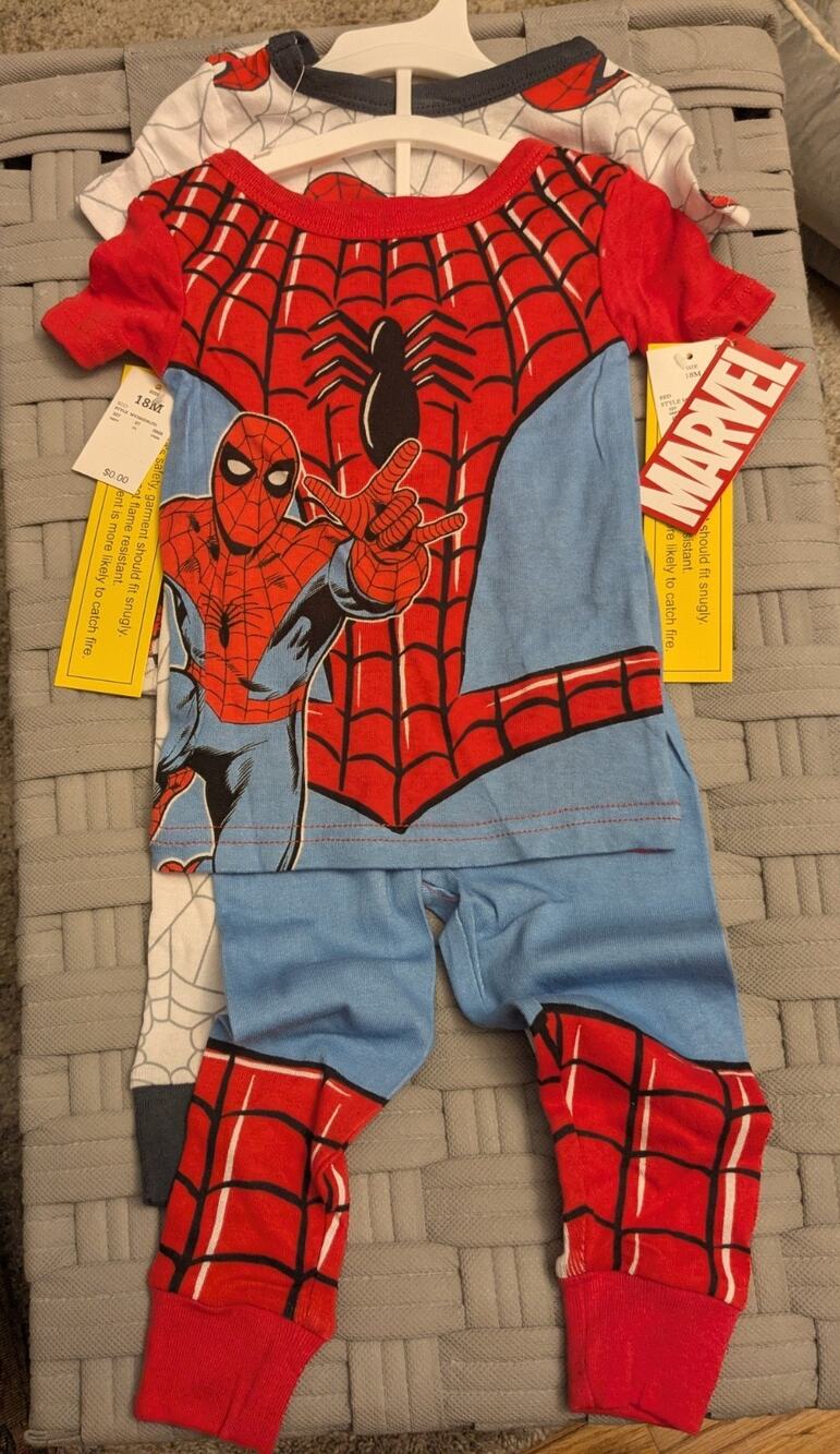 Spider-Man Pajama Sets 18 Months NWT